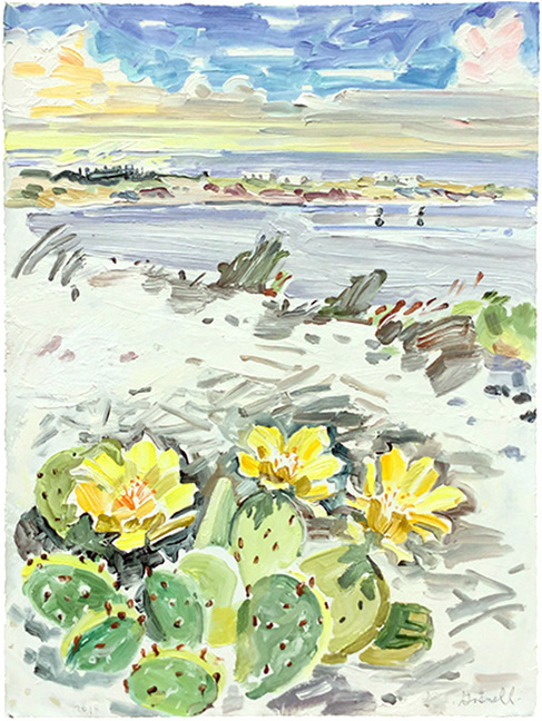Beach Cactus, oil on paper, 30 x 22 in.